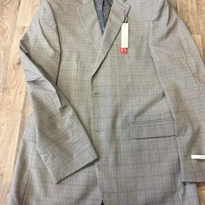 Perry Ellis Portfolio Gray Plaid‎ Blazer – 40L (NWT) MSRP $260
